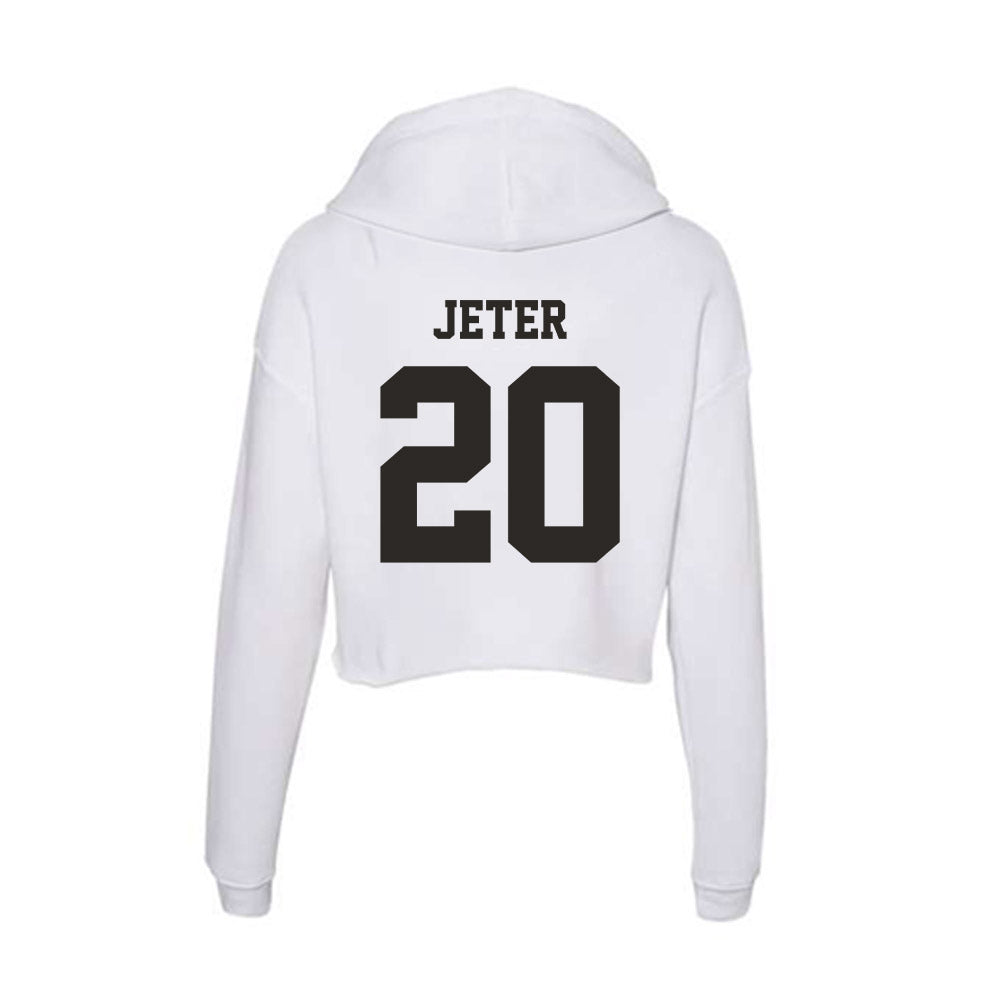 Marshall - NCAA Football : TaShawn Jeter - Women's Crop Fleece Hoodie-1