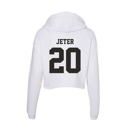 Marshall - NCAA Football : TaShawn Jeter - Women's Crop Fleece Hoodie-1