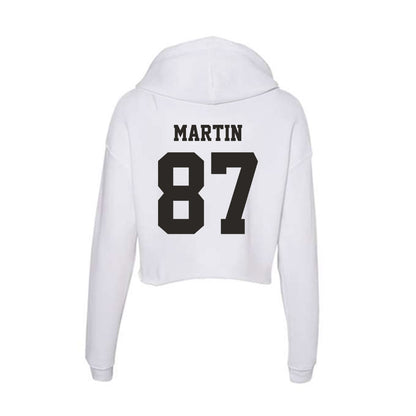Marshall - NCAA Football : Tony Martin - Classic Shersey Women's Crop Fleece Hoodie-1