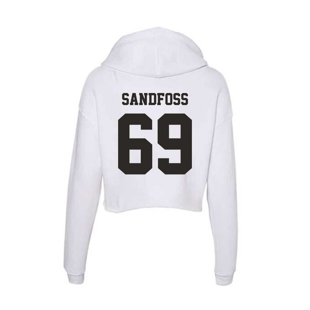 Marshall - NCAA Football : Will Sandfoss - Classic Shersey Women's Crop Fleece Hoodie-1