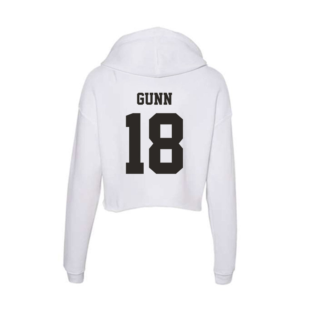 Marshall - NCAA Baseball : Davis Gunn - Classic Shersey Women's Crop Fleece Hoodie-1