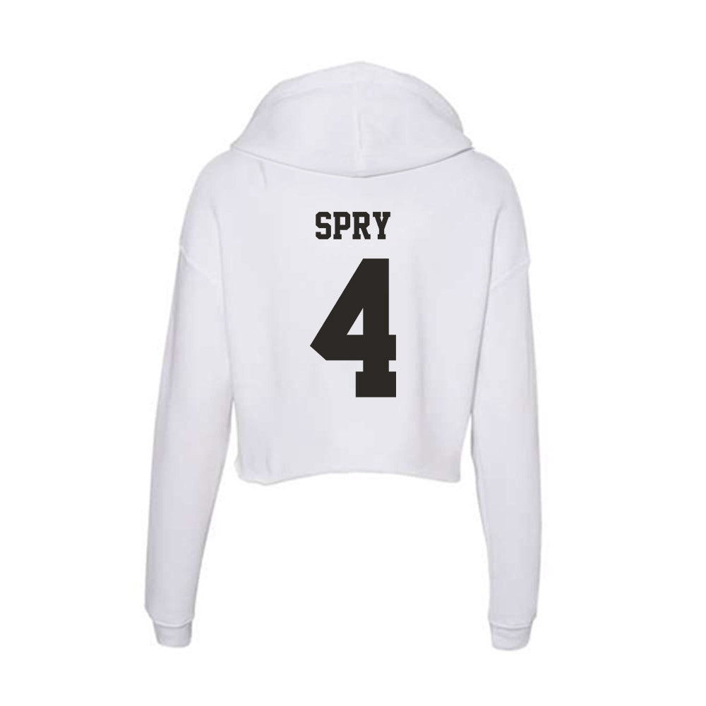 Marshall - NCAA Softball : Kate Spry - Classic Shersey Women's Crop Fleece Hoodie-1