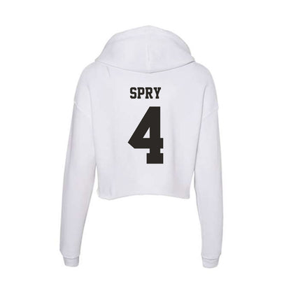 Marshall - NCAA Softball : Kate Spry - Classic Shersey Women's Crop Fleece Hoodie-1