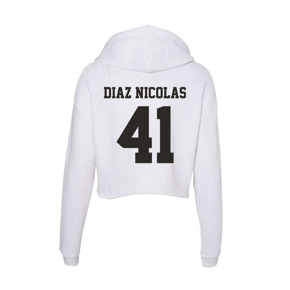 Marshall - NCAA Football : Jorge Diaz Nicolas - Classic Shersey Women's Crop Fleece Hoodie-1