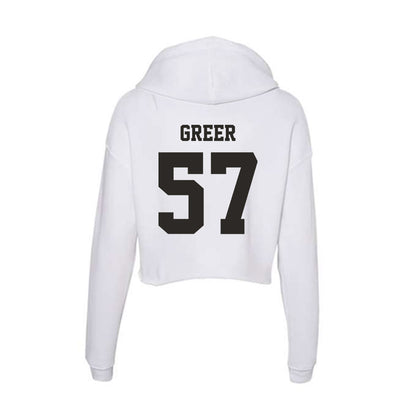 Marshall - NCAA Football : Logan Greer - Classic Shersey Women's Crop Fleece Hoodie-1