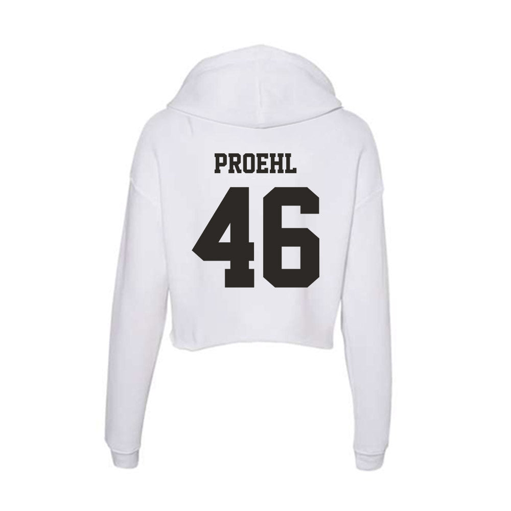 Marshall - NCAA Baseball : Luke Proehl - Classic Shersey Women's Crop Fleece Hoodie-1