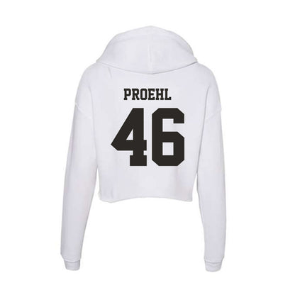 Marshall - NCAA Baseball : Luke Proehl - Classic Shersey Women's Crop Fleece Hoodie-1