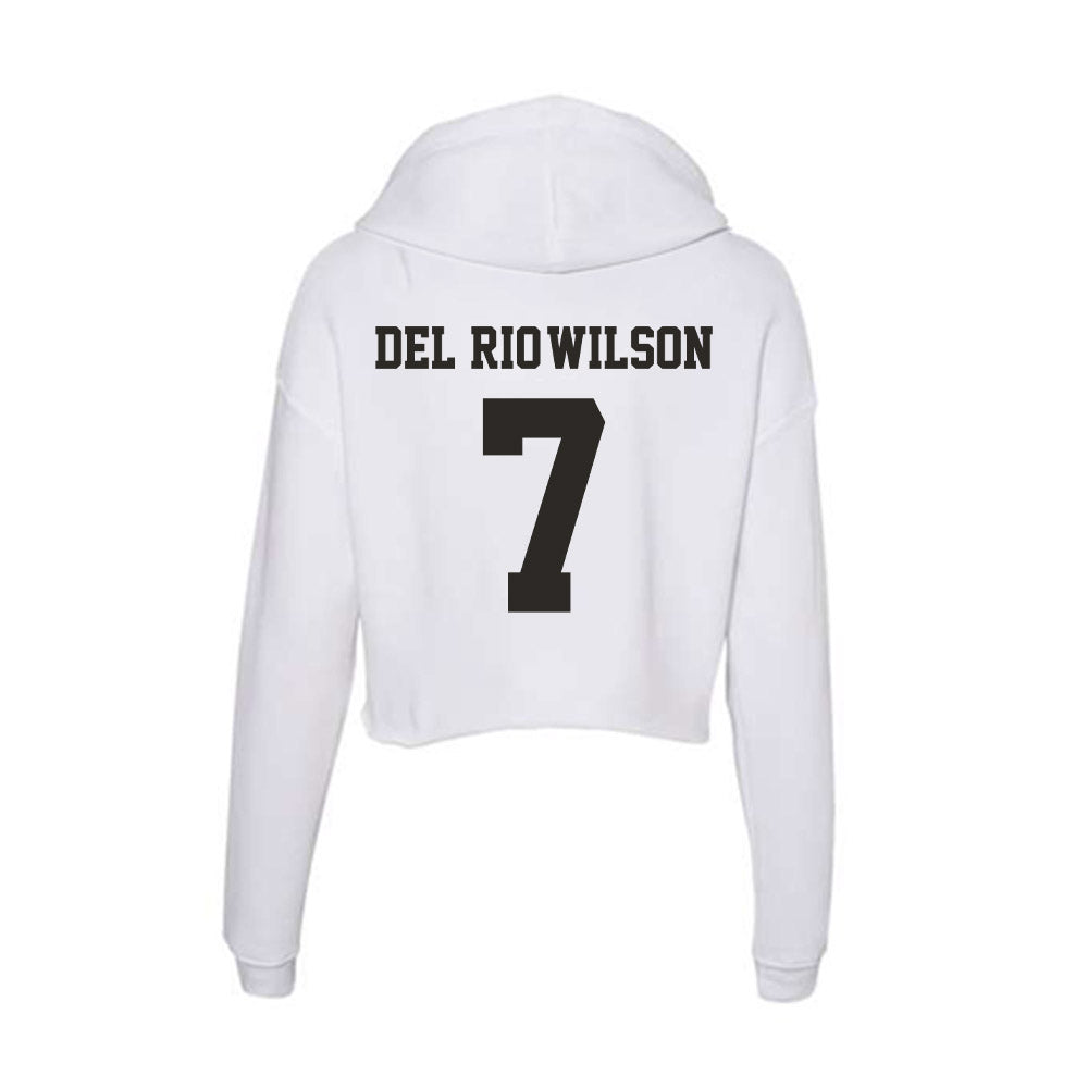 Marshall - NCAA Football : Carlos Del Rio-Wilson - Classic Shersey Women's Crop Fleece Hoodie-1