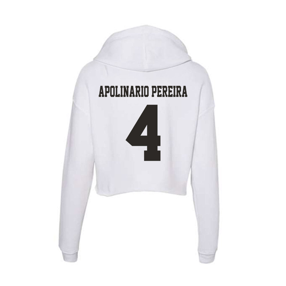 Marshall - NCAA Men's Soccer : Thiago Apolinario Pereira - Classic Shersey Women's Crop Fleece Hoodie-1