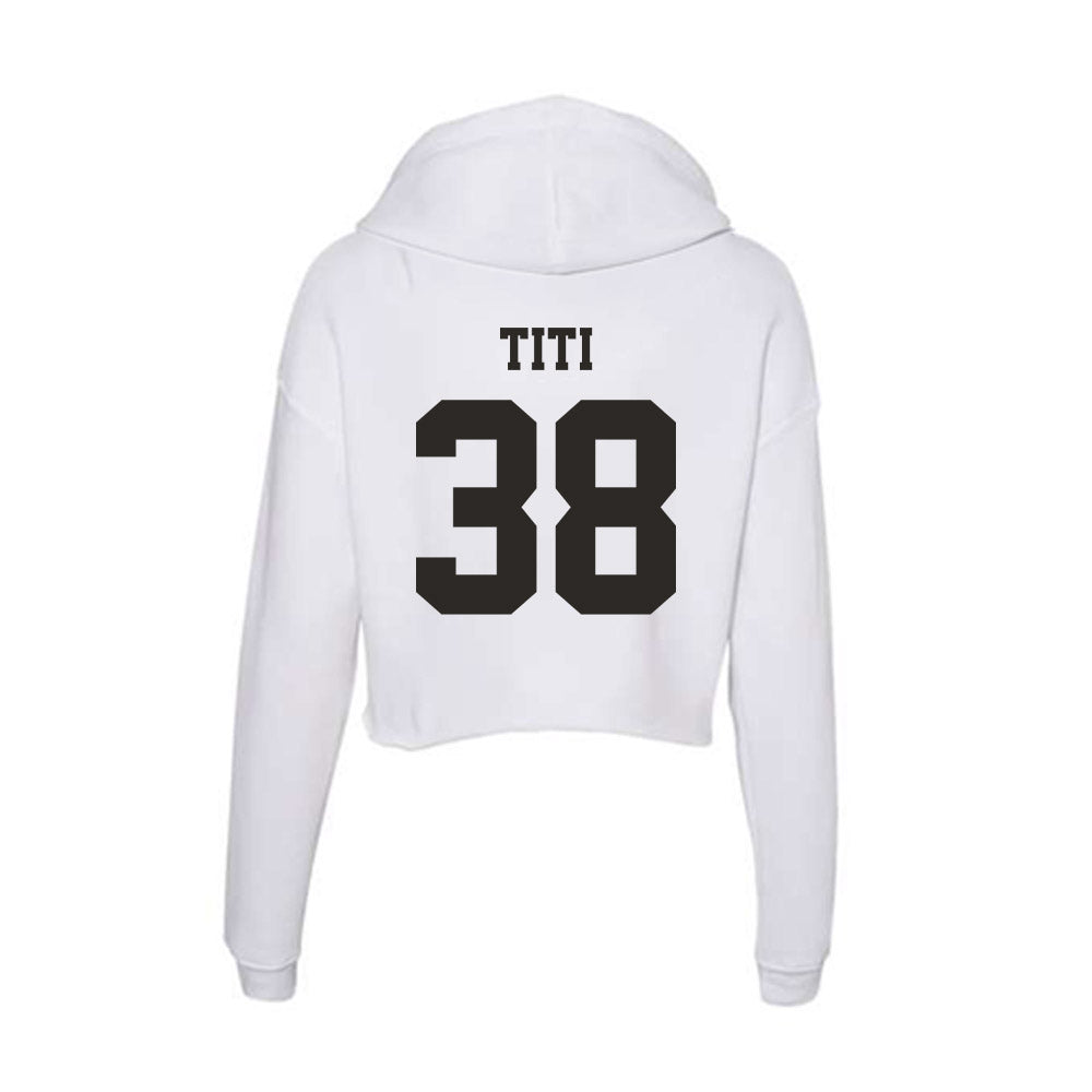 Marshall - NCAA Softball : Tia Titi - Classic Shersey Women's Crop Fleece Hoodie-1