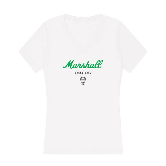 Marshall - NCAA Women's Basketball : Zenthia Stowers - Women's V-Neck T-Shirt-0