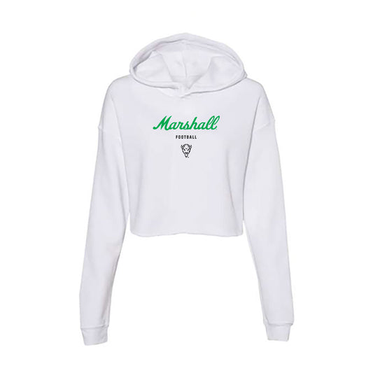 Marshall - NCAA Football : Demarcus Lacey - Classic Shersey Women's Crop Fleece Hooded Sweatshirt-0