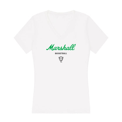 Marshall - NCAA Men's Basketball : Bryce Slay - Classic Shersey Women's V-Neck T-Shirt-0