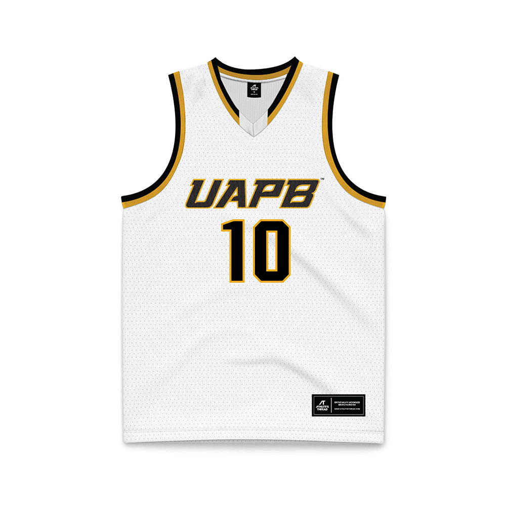 UAPB - NCAA Men's Basketball : Landon Johnson - White Basketball Jersey-0