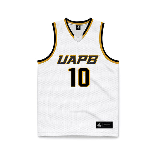 UAPB - NCAA Men's Basketball : Landon Johnson - White Basketball Jersey-0