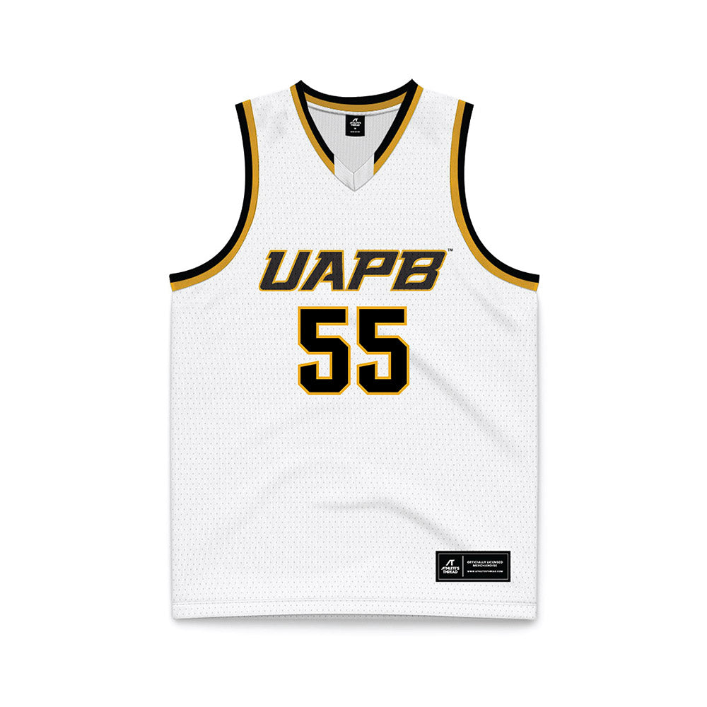 UAPB - NCAA Men's Basketball : Milhan Charles - White Basketball Jersey-0