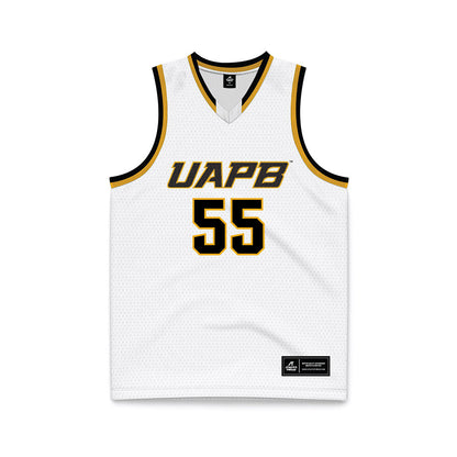 UAPB - NCAA Men's Basketball : Milhan Charles - White Basketball Jersey-0