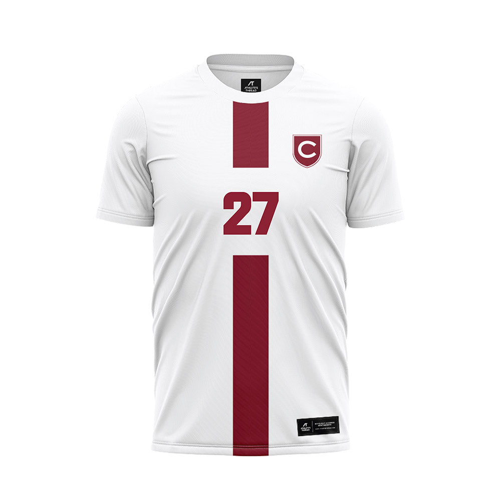 Colgate - NCAA Men's Soccer : Alex StJohn - White Soccer Jersey-0