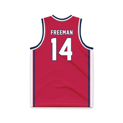 MSU Denver - NCAA Men's Basketball : Isaiah Freeman - Red Basketball Jersey-1