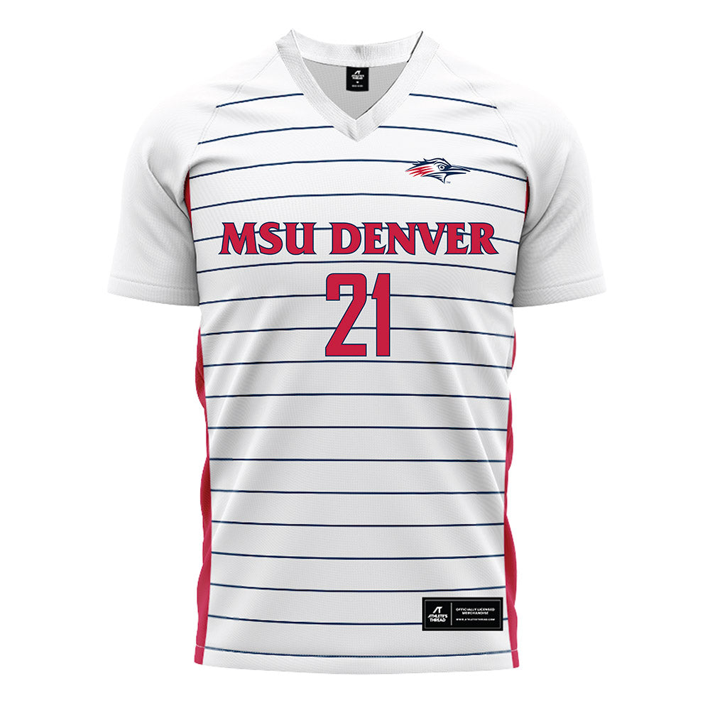 MSU Denver - NCAA Men's Soccer : Rhyson Johnston - White Soccer Jersey-0