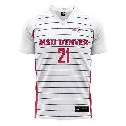 MSU Denver - NCAA Men's Soccer : Rhyson Johnston - White Soccer Jersey-0