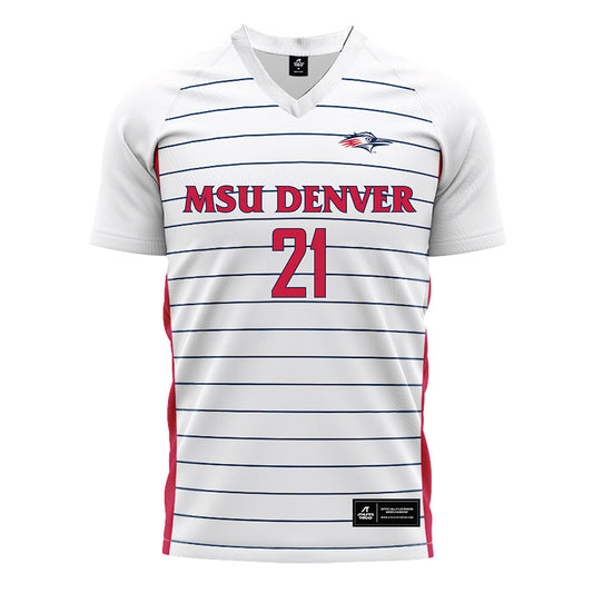MSU Denver - NCAA Men's Soccer : Rhyson Johnston - White Soccer Jersey-0