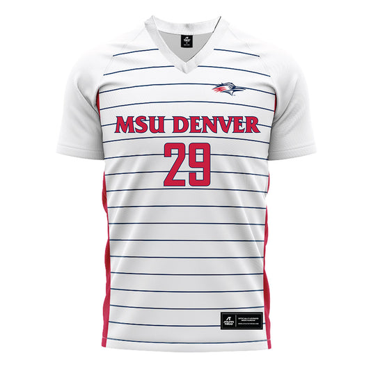 MSU Denver - NCAA Men's Soccer : Gavin Wunsch - White Soccer Jersey-0