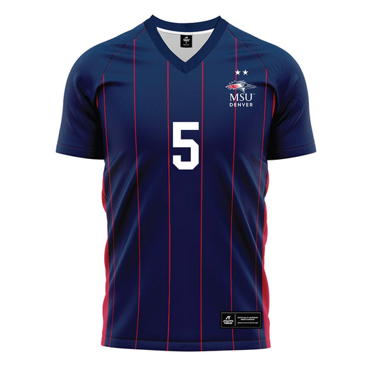MSU Denver - NCAA Women's Soccer : Meg Gonzalez - Blue Soccer Jersey-0