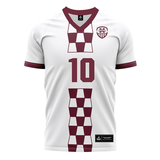 Mississippi State - NCAA Women's Soccer : Ellett Smith - White Soccer Jersey-0