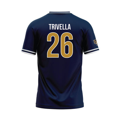 FIU - NCAA Baseball : Mario Trivella - Blue Baseball Jersey-1
