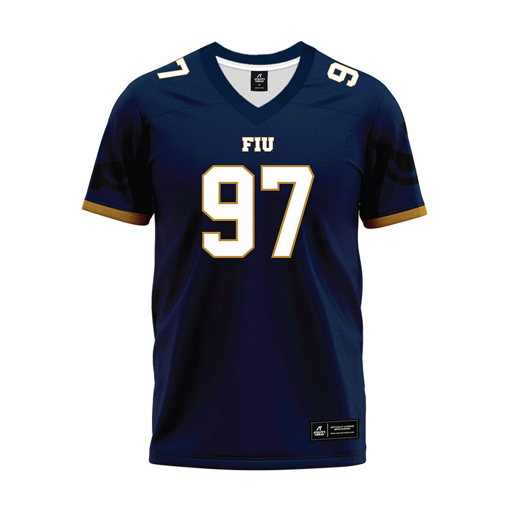 FIU - NCAA Football : Elisha Baldridge - Premium Football Jersey-0