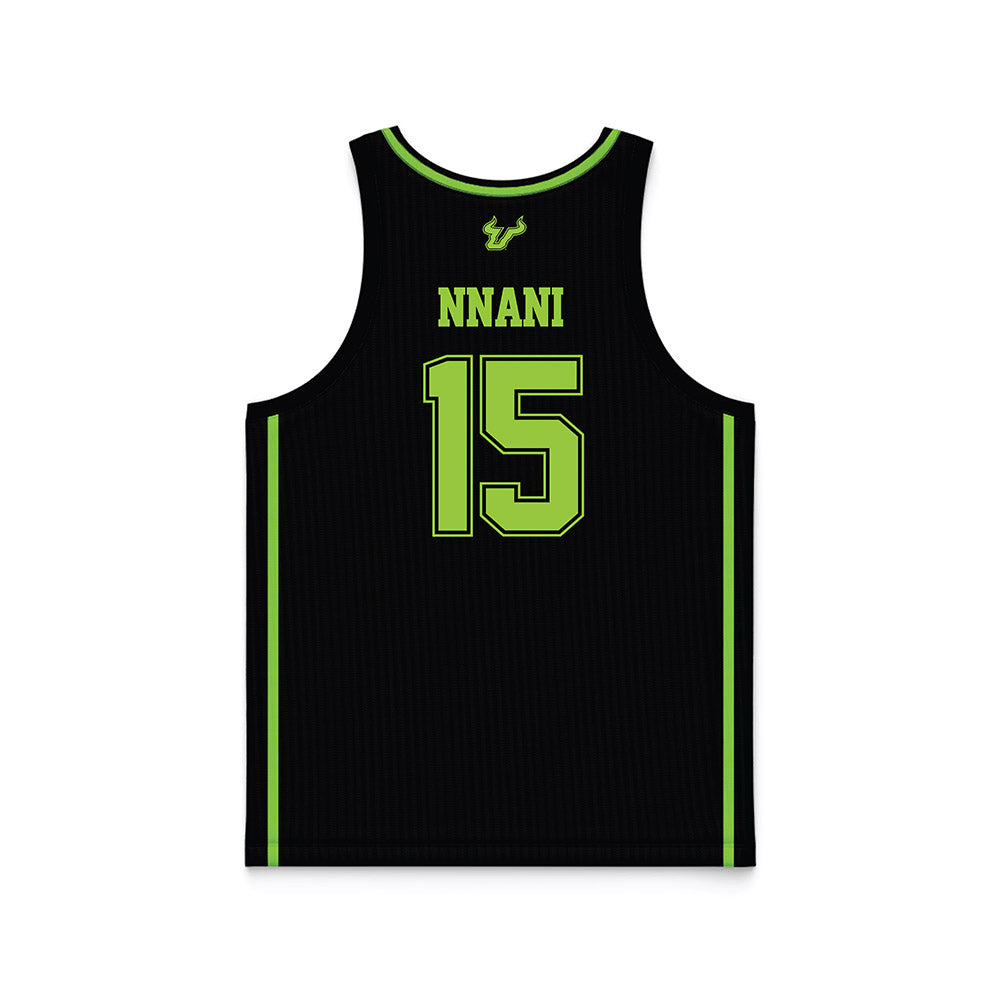 USF - NCAA Men's Basketball : Onyx Nnani - Black Basketball Jersey-1