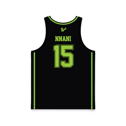 USF - NCAA Men's Basketball : Onyx Nnani - Black Basketball Jersey-1