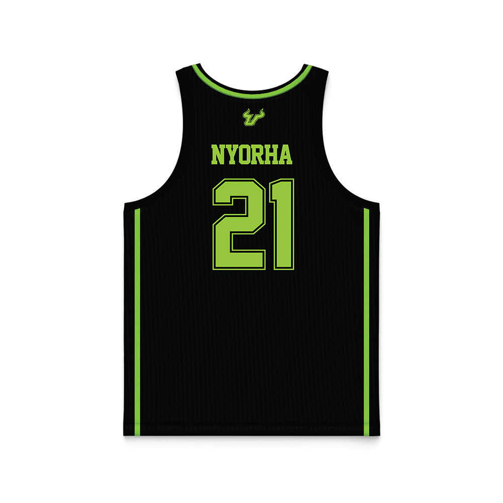 USF - NCAA Men's Basketball : Adriel Nyorha - Black Basketball Jersey-1
