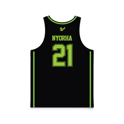 USF - NCAA Men's Basketball : Adriel Nyorha - Black Basketball Jersey-1