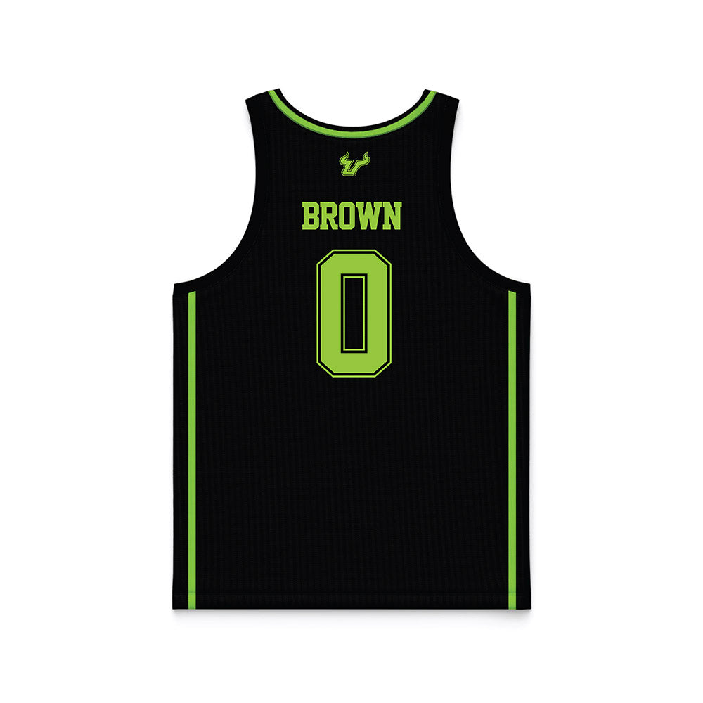USF - NCAA Men's Basketball : Xavier Brown - Black Basketball Jersey-1