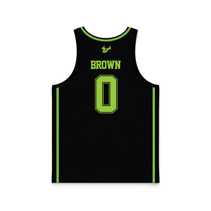 USF - NCAA Men's Basketball : Xavier Brown - Black Basketball Jersey-1