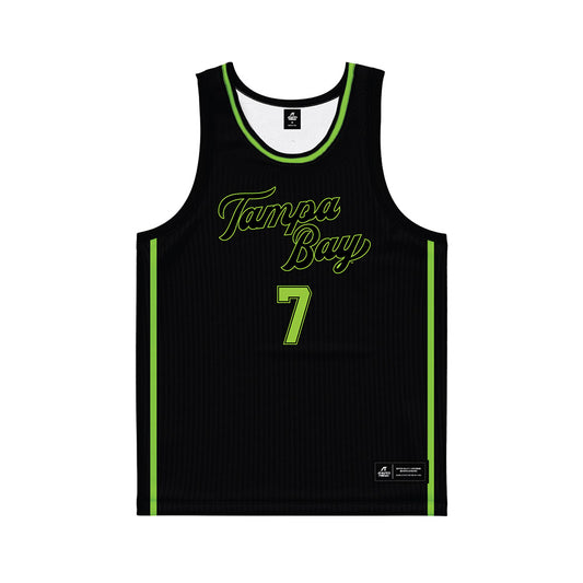 USF - NCAA Men's Basketball : Caleb Sanders - Black Basketball Jersey-0