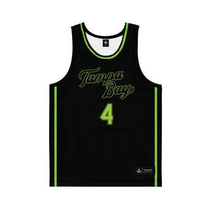 USF - NCAA Men's Basketball : Devin Haid - Black Basketball Jersey-0