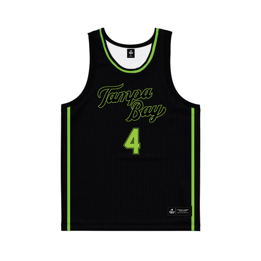 USF - NCAA Men's Basketball : Devin Haid - Black Basketball Jersey-0