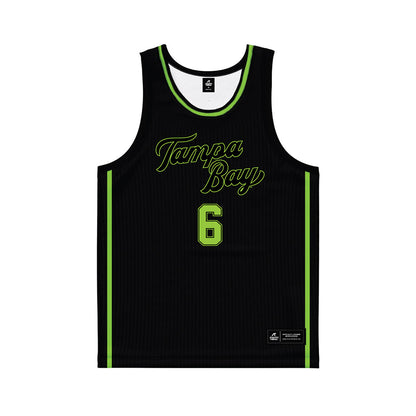 USF - NCAA Men's Basketball : Daimion Collins - Black Basketball Jersey-0