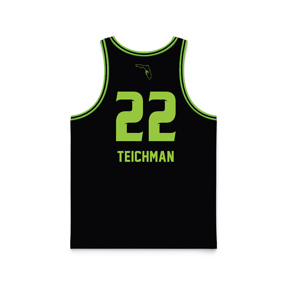 USF - NCAA Women's Basketball : Lee Teichman - Black Basketball Jersey-1