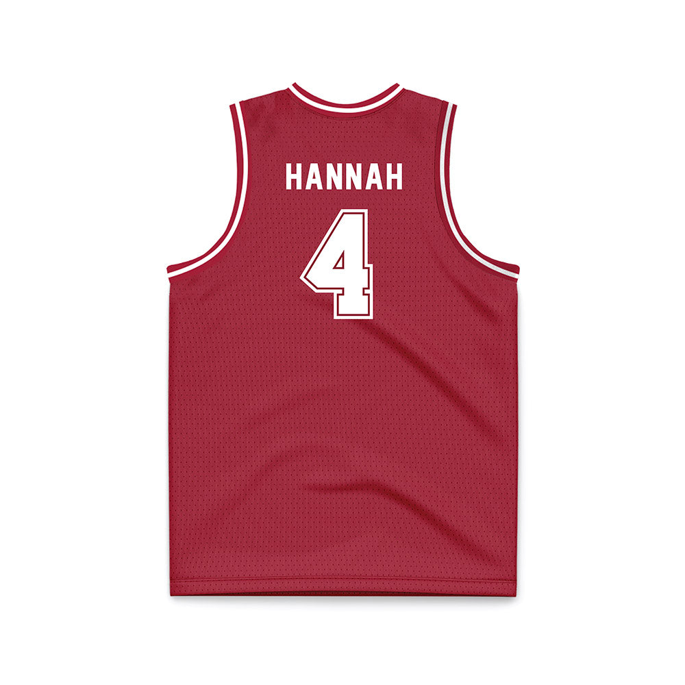 Alabama - NCAA Men's Basketball : Davion Hannah - Crimson Basketball Jersey-1