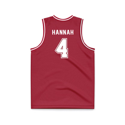 Alabama - NCAA Men's Basketball : Davion Hannah - Crimson Basketball Jersey-1