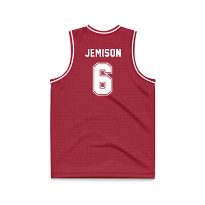 Alabama - NCAA Men's Basketball : London Jemison - Crimson Basketball Jersey-1