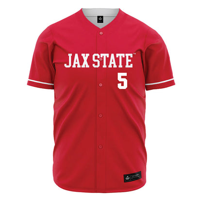 Jax State - NCAA Baseball : Luke Williams - Red Jersey-0