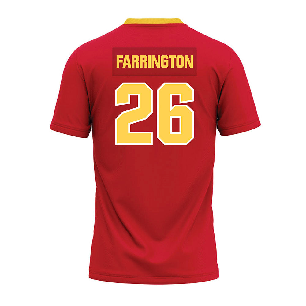 Jax State - NCAA Football : Lucas Farrington - Red Premium Football Jersey-1
