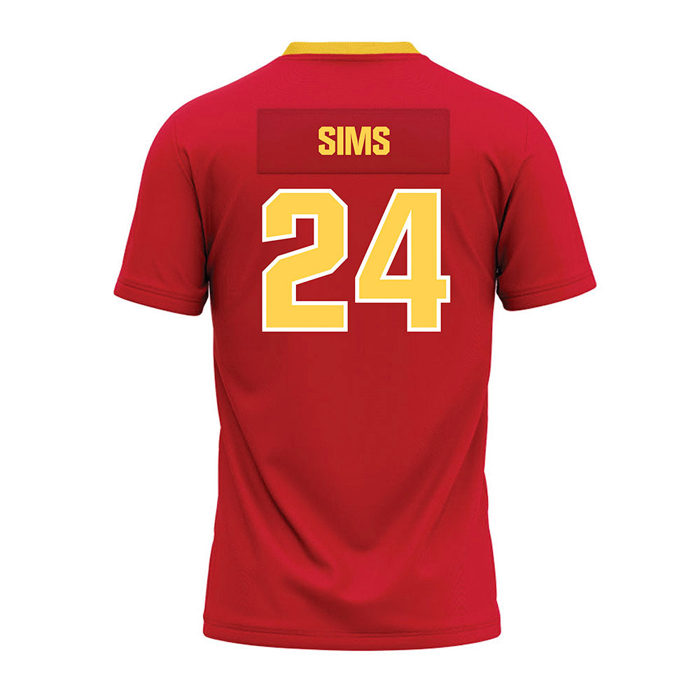 Jax State - NCAA Football : Ty Sims - Red Premium Football Jersey-1