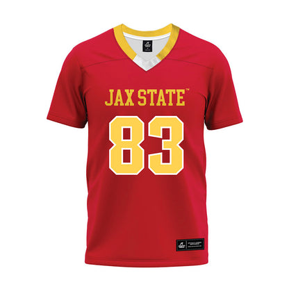 Jax State - NCAA Football : David Alpers III - Red Premium Football Jersey-0