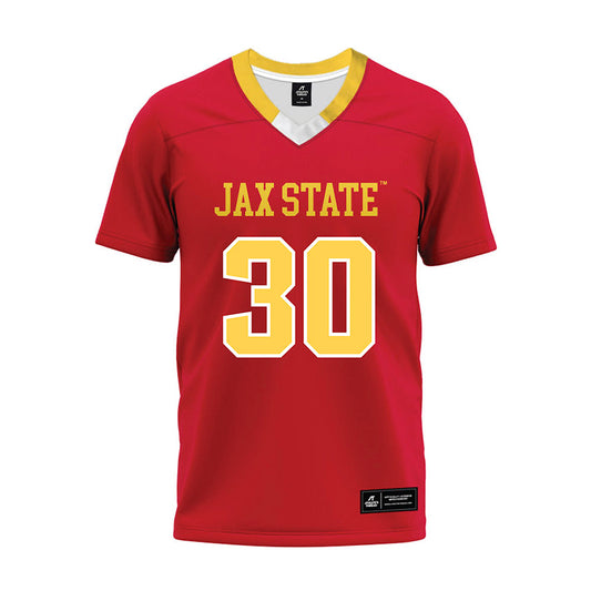 Jax State - NCAA Football : Omarion Foster - Red Premium Football Jersey-0